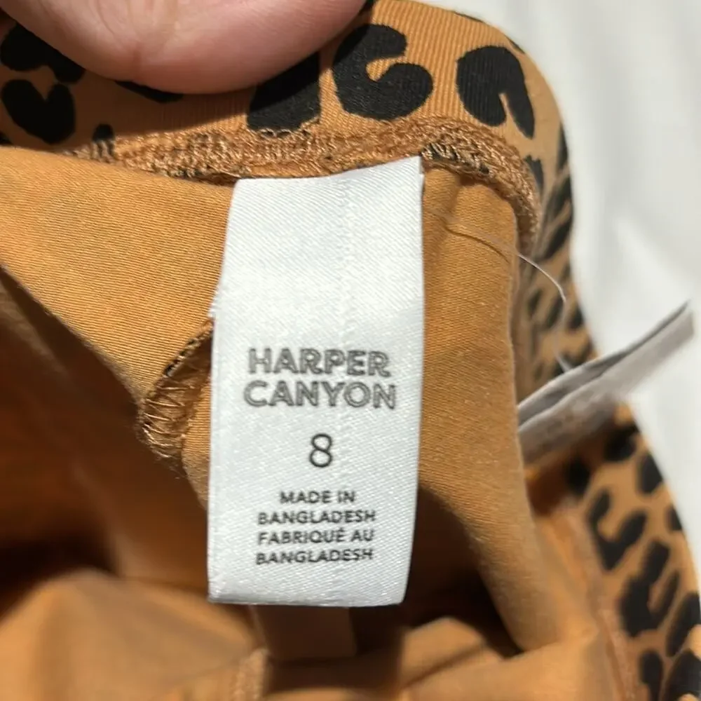 Harper Canyon 8 tan animal print legging cotton polyester spandex nwt perfect